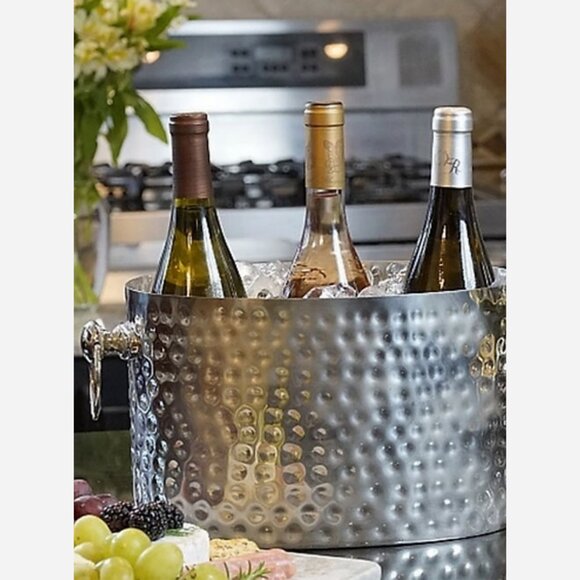 🎄 🎉 Stainless 3-Bottle Wine Chiller/Bucket - Picture 1 of 6